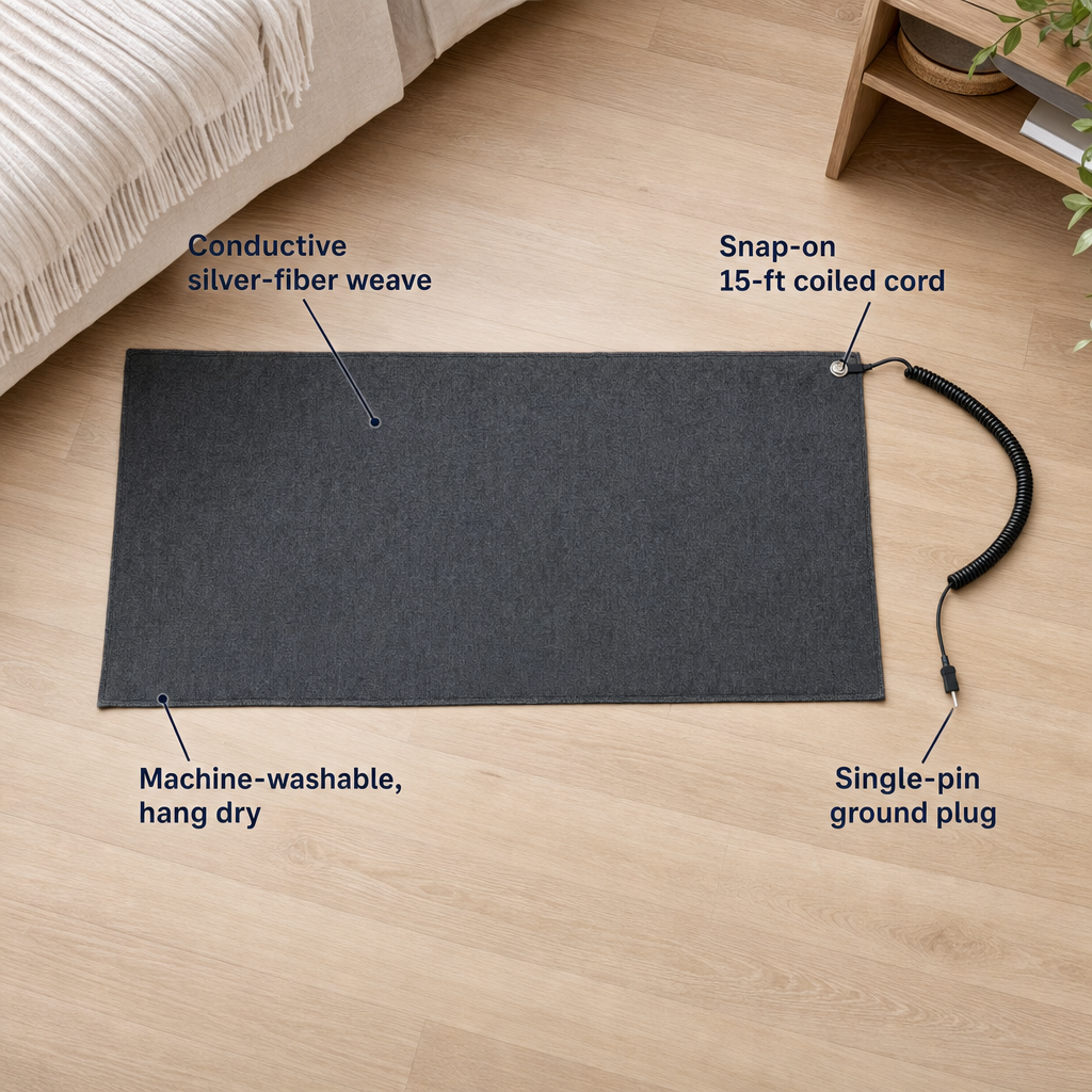 Sleep Through the Night Again — Without Taking Anything. Just Lie Down: The Mat Connects Your Body to the Ground While You Rest.